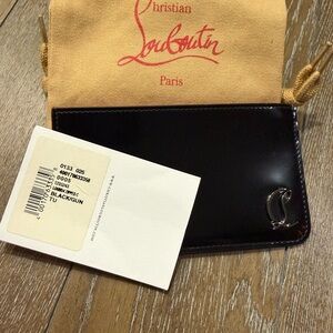 Christian Louboutin Glossy Black Card Holder